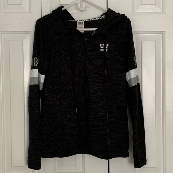 PINK Victoria's Secret Tops - VICTORIA SECRETS PINK GRAY ZIP UP SWEATSHIRT PINK Victoria's Secret Tops - VICTORIA SECRETS PINK GRAY ZIP UP SWEATSHIRT